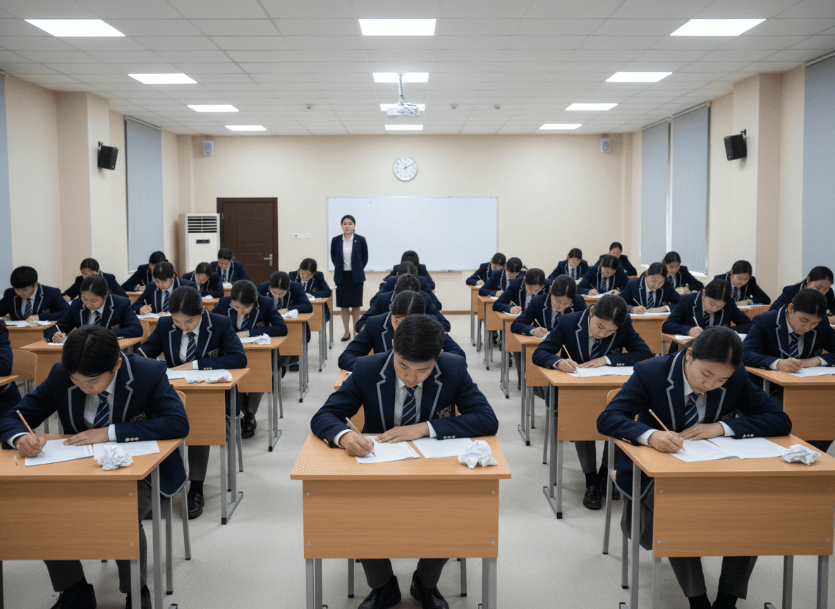 Students taking a standardized test